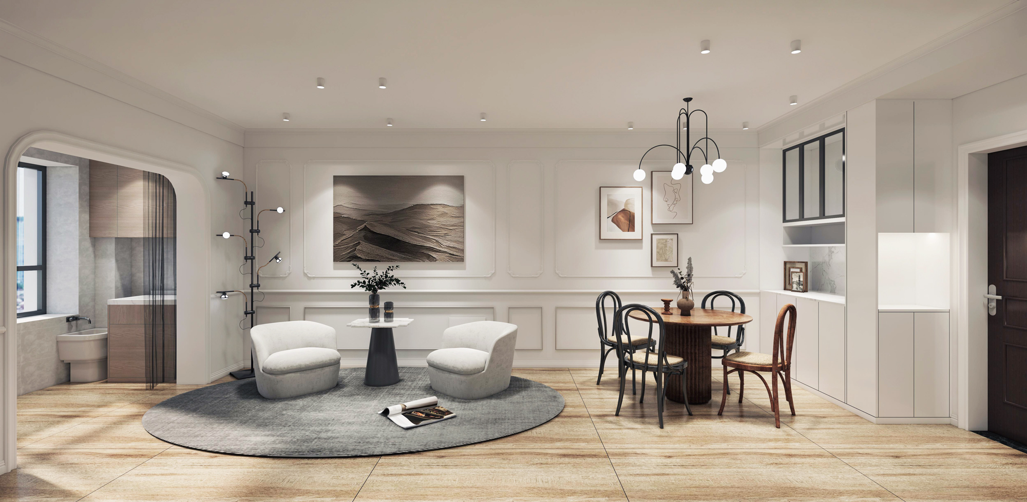 成舍設(shè)計 | 8米長！87㎡小戶型也能擁有這么大的客廳？