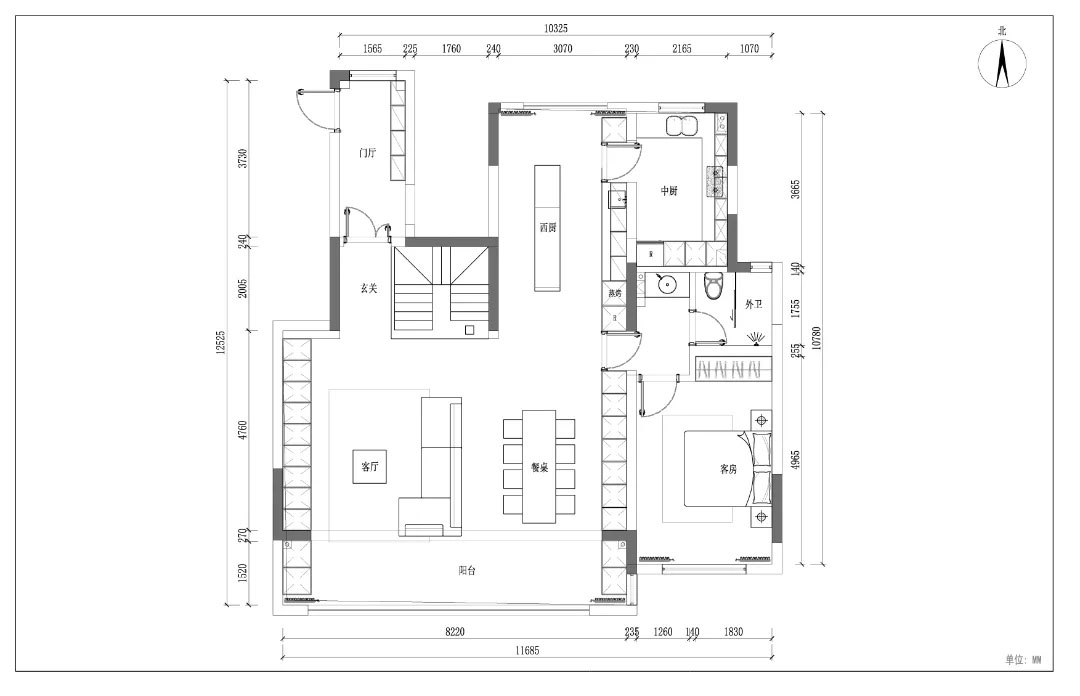 平面圖-常州別墅裝修